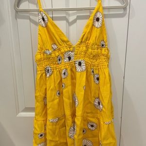 UO yellow sunflower sundress